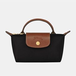 Brown, Black and Gold Zippered Mini Pouch